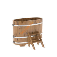 Купель для бани BentWood овальная из дуба Рустик, 0,69х1,31 м