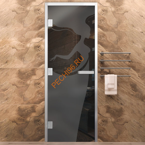 Дверь в хамам стеклянная Арта Элит Арт Богиня, коробка алюминий