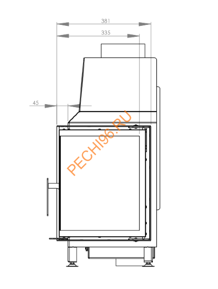 Каминная топка Hitze STMA68X43L/R