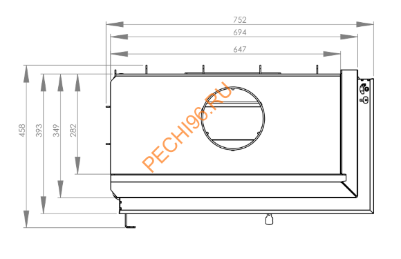 Каминная топка Hitze STMA68X43L/R