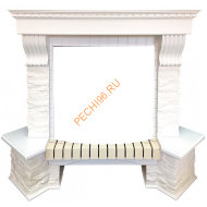 Портал Royal Flame Pierre Luxe угловой сланец белый под очаг Dioramic 25 FX Портал Royal Flame Pierre Luxe угловой сланец белый под очаг Dioramic 25 FX