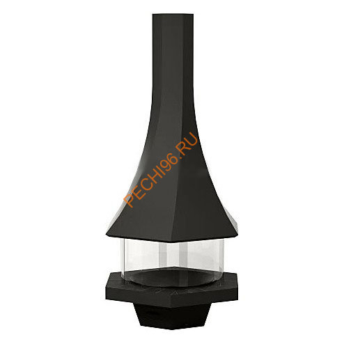 Камин Bordelet EOLIA 907, центральный со стеклом Камин Bordelet EOLIA 907, центральный со стеклом