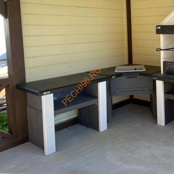 Стол разделочный Барбекю центр Боярин белый