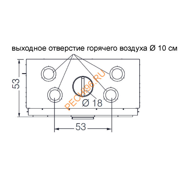 Каминная топка EdilKamin BLOKK 90 N BIANCO