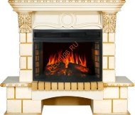 Электрокамин Royal Flame Pierre Luxe слоновая кость с очагом Dioramic 25 LED FX Электрокамин Royal Flame Pierre Luxe слоновая кость с очагом Dioramic 25 LED FX