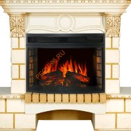 Электрокамин Royal Flame Pierre Luxe слоновая кость с очагом Dioramic 25 LED FX