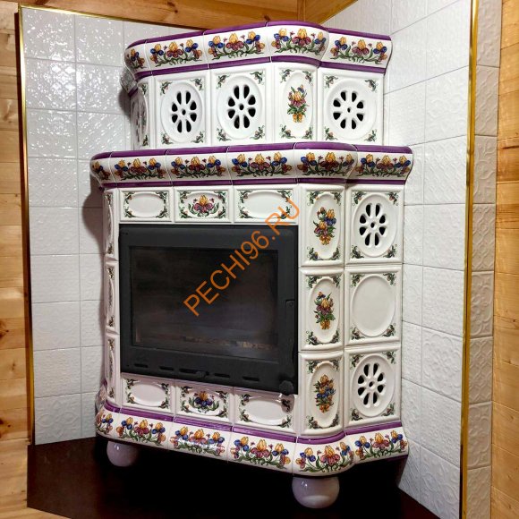 Печь-камин КимрПечь Медальон угловой Ирисы Печь-камин КимрПечь Медальон угловой Ирисы