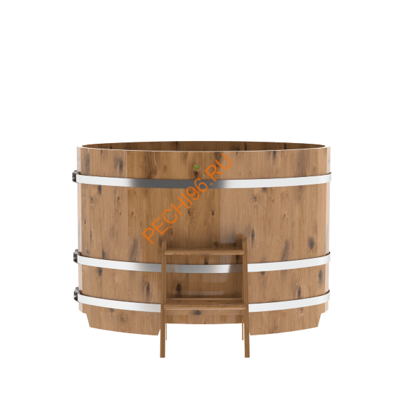 Купель для бани BentWood овальная из дуба Рустик, 0,80х1,42 м