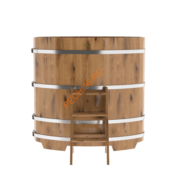 Купель для бани BentWood овальная из дуба Рустик, 0,80х1,42 м