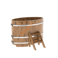 Купель для бани BentWood овальная из дуба Рустик, 0,80х1,42 м