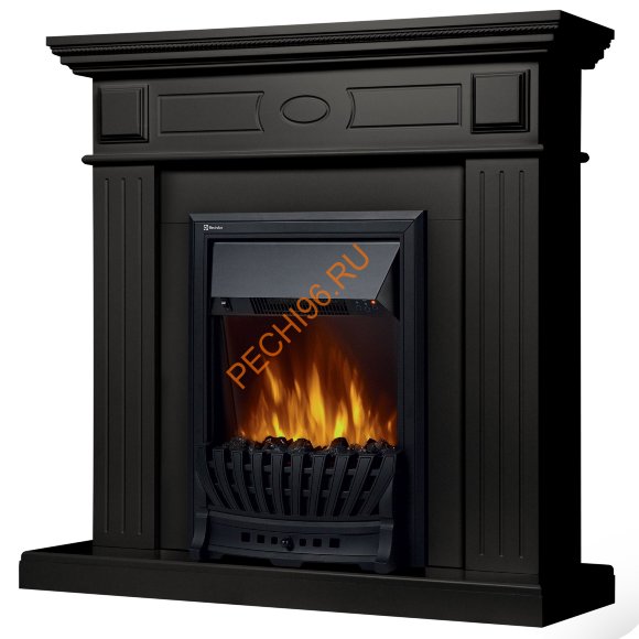 Электрокамин Electrolux Classic EFP/P-1020LS с порталом Firelight Bianco Classic, черная эмаль