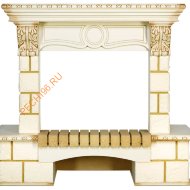 Портал Royal Flame Pierre Luxe шампань под очаг Dioramic 25 FX