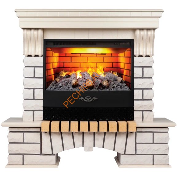 Электрокамин RealFlame Country 25/25,5 WT/AO с очагом 3D Firestar 25,5