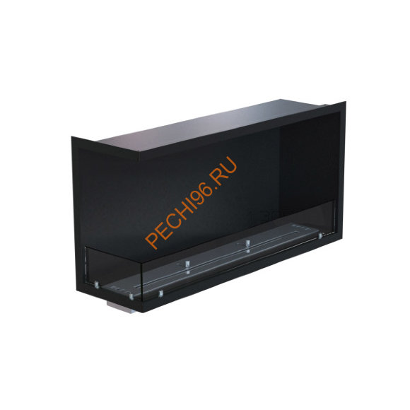 Биокамин угловой 1200х500х300 мм, стекло тонированное, стемалит 