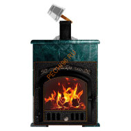 Печь банная Сибирь-премиум 40 (545х545), ТК 300мм, в облицовке Оптима змеевик