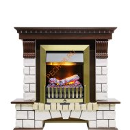 Электрокамин Dimplex Pierre Luxe с очагом Danville Antique Brass FB2 темный дуб/ белый Электрокамин Dimplex Pierre Luxe с очагом Danville Antique Brass FB2 темный дуб/ белый