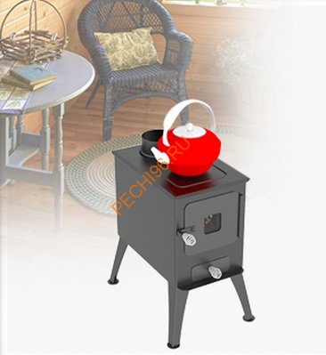 Печь отопительная Ермак садовая с варочной плитой (стекло)