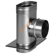 Тройник Вулкан VOR 90° 120x240 с опорой и патрубком D180