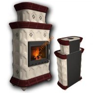 Печь-камин КимрПечь Истра пристенный двухъярусный Вишня Печь-камин КимрПечь Истра пристенный двухъярусный Вишня