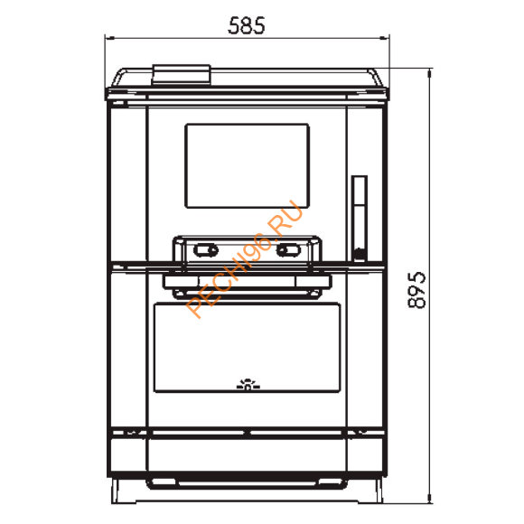 Чугунная печь-плита PLAMEN CALOREX 100 белая