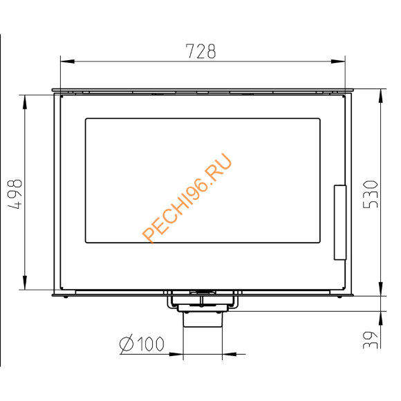 Печь-камин Thorma BILBAO UNI черная Печь-камин Thorma BILBAO UNI черная