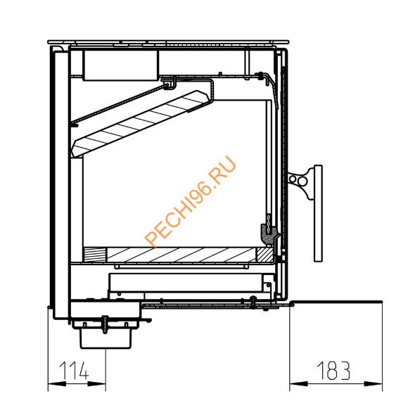 Печь-камин Thorma BILBAO UNI черная Печь-камин Thorma BILBAO UNI черная