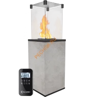 Камин уличный газовый Kratki PATIO/G31/37MBAR/Q/O/G, с пультом ДУ