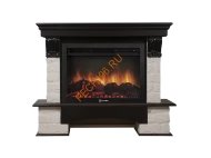 Электрокамин Electrolux Sphere Plus EFP/P-3320RLS с порталом Firelight Forte 30S, камень белый, темный дуб