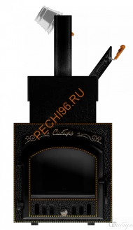 Печь чугунная банная Сибирь-премиум 25 (545х545), ТК 300 мм, ЗК