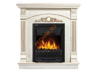 Электрокамин Electrolux Classic EFP/P-1020LS с порталом Firelight Barocco Classic, белый дуб с патиной