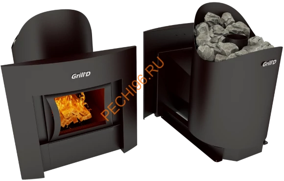 Печь банная Grill’D Aurora 160 window black