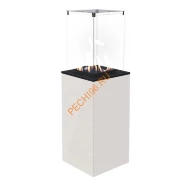 Камин уличный газовый Kratki PATIO/M/G31/37MBAR/B, белое стекло