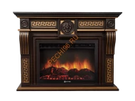 Электрокамин Electrolux EFP/P-3020LS с порталом Firelight Vittoriano 30, темный дуб с патиной