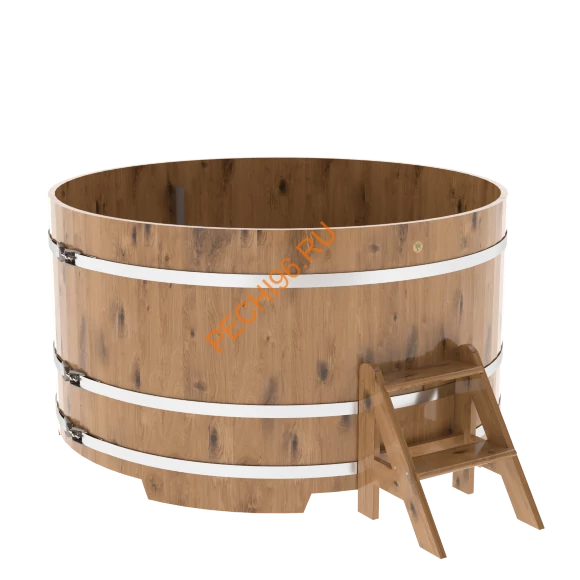 Купель для бани BentWood круглая из дуба Рустик, D1,8 м