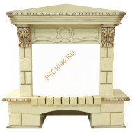 Портал Royal Flame Pierre Luxe шампань угловой под очаг Dioramic 25 FX