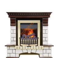 Электрокамин Dimplex Pierre Luxe с очагом Danville Brass FB2 темный дуб/ белый Электрокамин Dimplex Pierre Luxe с очагом Danville Brass FB2 темный дуб/ белый