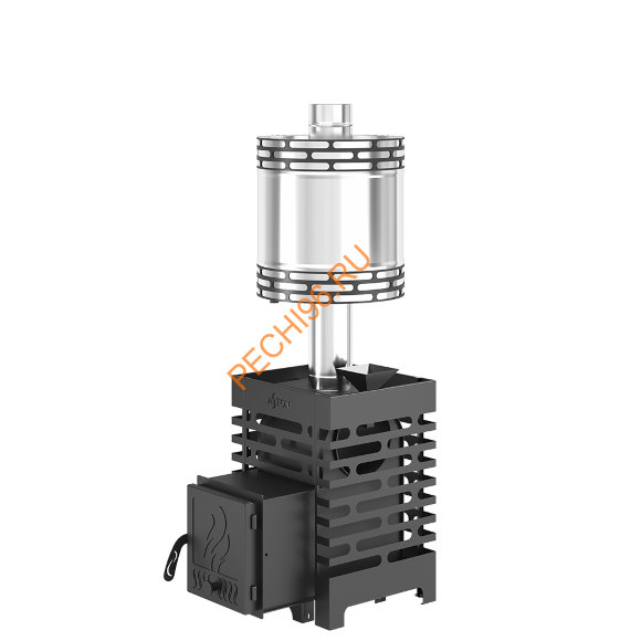 Печь банная Aston 12 с баком на трубе 50л, D115 (AISI 439) круглый в Нижнем Новгороде Печь банная Aston 12 с баком на трубе 50л, D115 (AISI 439) круглый в Нижнем Новгороде