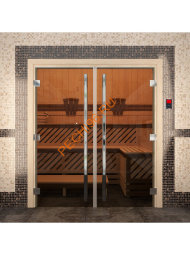 Дверь стеклянная DoorWood «Престиж» двустворчатая, бронза Дверь стеклянная DoorWood «Престиж» двустворчатая, бронза