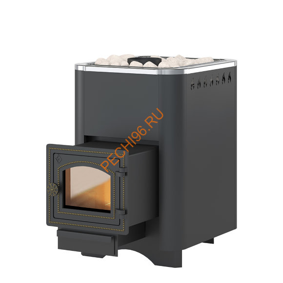 Печь банная Везувий Русичъ Антрацит 16 ДТ-3С