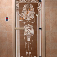 Дверь стеклянная DoorWood «Египет бронза», 1800х600 мм
