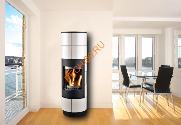 Керамическая печь-камин Thorma DELIA Ceramic PLUS черно-белая