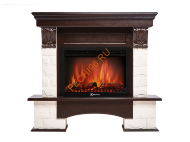 Электрокамин Electrolux EFP/P-2520LS с порталом Firelight Forte 25S, камень белый, темный дуб Электрокамин Electrolux EFP/P-2520LS с порталом Firelight Forte 25S, камень белый, темный дуб