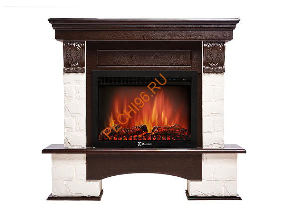 Электрокамин Electrolux EFP/P-2520LS с порталом Firelight Forte 25S, камень белый, темный дуб Электрокамин Electrolux EFP/P-2520LS с порталом Firelight Forte 25S, камень белый, темный дуб