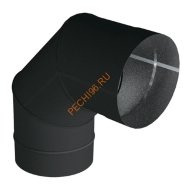 Отвод ВУЛКАН VBR 90° D180 мм, нерж 0.8, черный