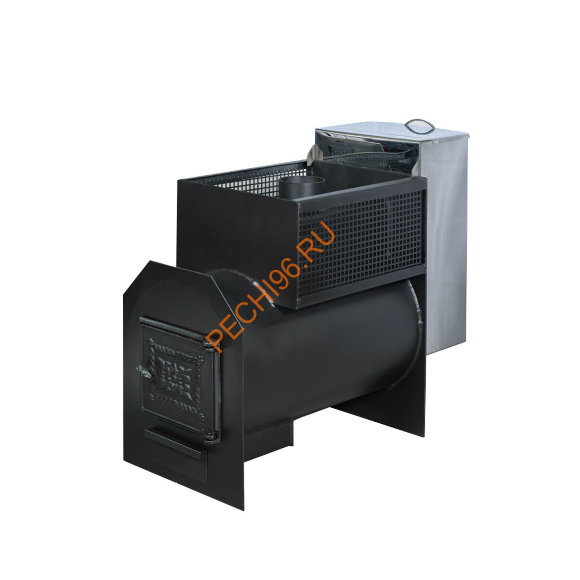 Печь банная Радуга 26Б из трубы 4 мм, под навесной бак сзади