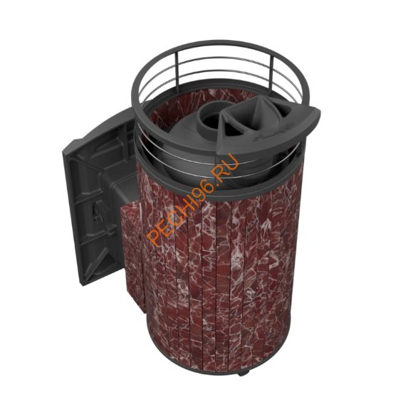 Печь банная Атмосфера XL Россо Леванто ламель+сетка, с тоннелем Печь банная Атмосфера XL Россо Леванто ламель+сетка, с тоннелем