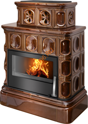 Печь-камин ABX Karelie P OX кафельный цоколь стальная вставка