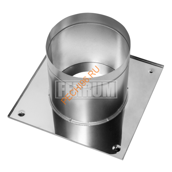 Разделка Феррум потолочная, нержавейка AISI 430-0,5 мм,  500*500мм, d 120 мм