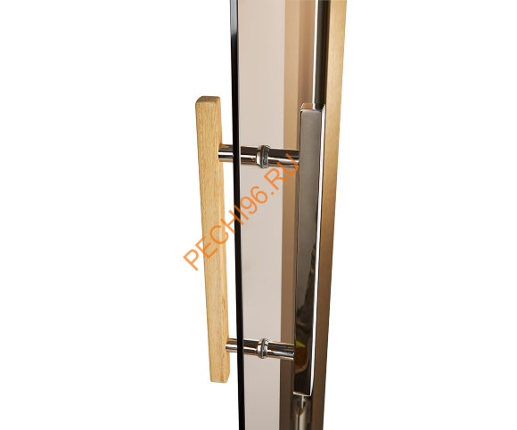 Дверь стеклянная Grandis GS 8х20-B-S-BR коробка алюминий Brasch, ручка Абаш