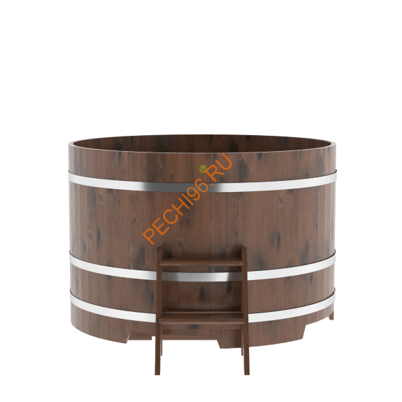 Купель для бани BentWood круглая из мореного дуба Рустик, D1,5 м